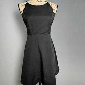 Lulu's black dress with scalloped hem, medium